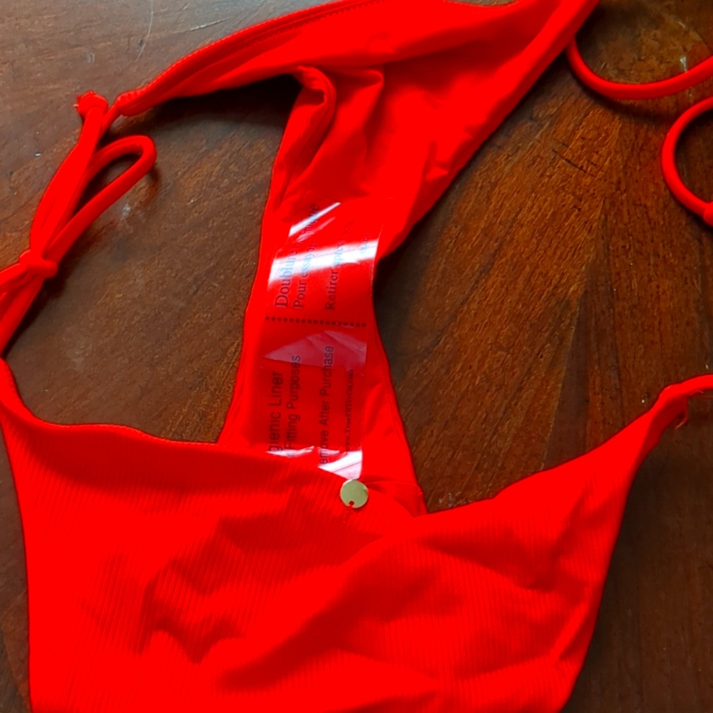 Essential Ribbed Side Tie Cheeky Swim Bottom Size S Victoria's Secret